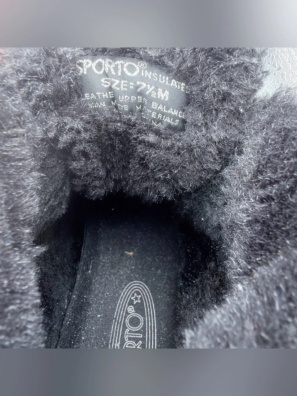 Sporto Black Shearling-Lined Cozy Boot